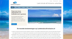 Desktop Screenshot of lastminute-all-inclusive.nl